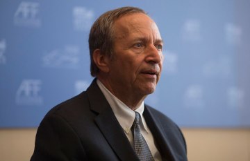 Larry Summers speaks during a news conference at the Asian Financial Forum in Hong Kong, China, Jan. 14, 2013.