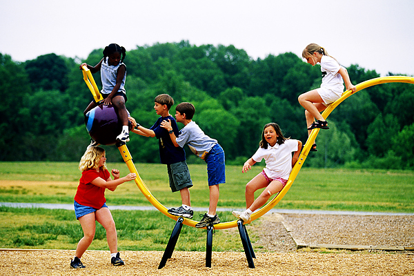 children arguing in playground