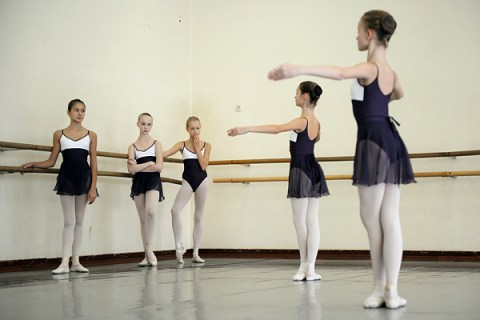 Young students of the Bolshoi Ballet Aca
