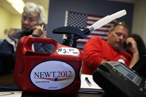 Gingrich Volunteers Work At Campaign Office Before Super Tuesday