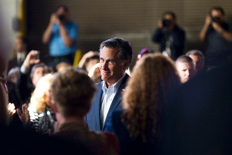 Mitt Romney campaigns in Deleware.