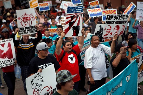 Activists Protest Arizona's Controversial Immigration Law In Phoenix