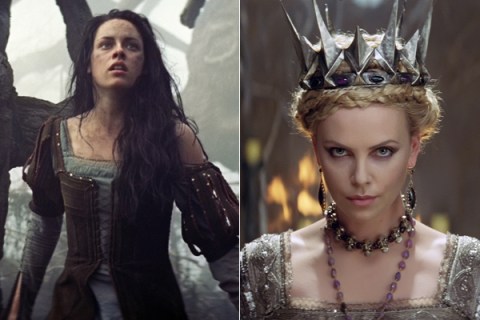Kristen Stewart and Charlize Theron in Show White and the Huntsman.