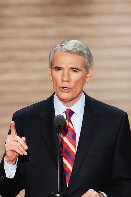 Image: U.S. Sen. Rob Portman (R-OH) speaks during the third day of the Republican National Convention