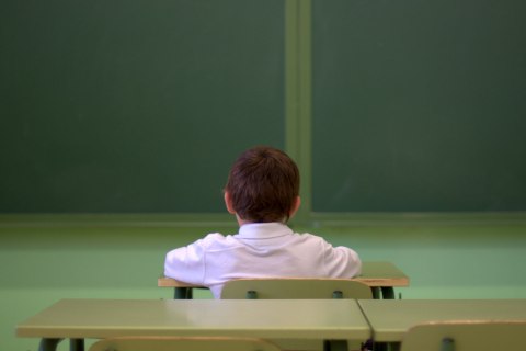 Boy in a classroom