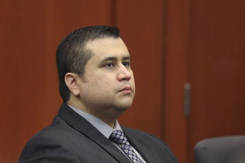 George Zimmerman sits in Semimole circuit court in Sanford, Fla., on July 10, 2013.