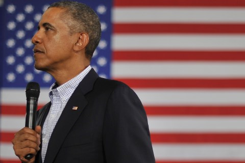 U.S. President Barack Obama at a town hall meeting at Binghamton University, in Binghamton, N.Y., on Aug. 23, 2013 in Binghamton, New York.