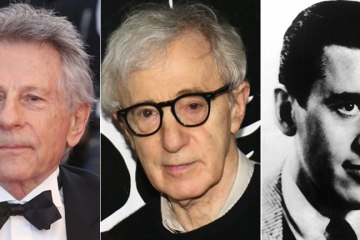 From left: Roman Polanski, Woody Allen and J.D. Salinger