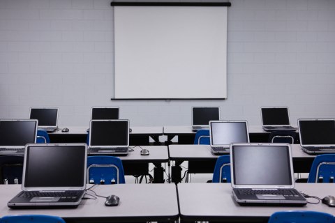 Laptops in classroom