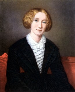 George Eliot (1819-1880) pen name of Mary Ann Evans. Important British novelist. Author of 'Adam Bede', 'Silas Marner', 'The Mill on the Floss', 'Romola',' Felix Holt', Middlemarch', 'Daniel Deronda', etc. Eliot as a young woman, after the portrait by F