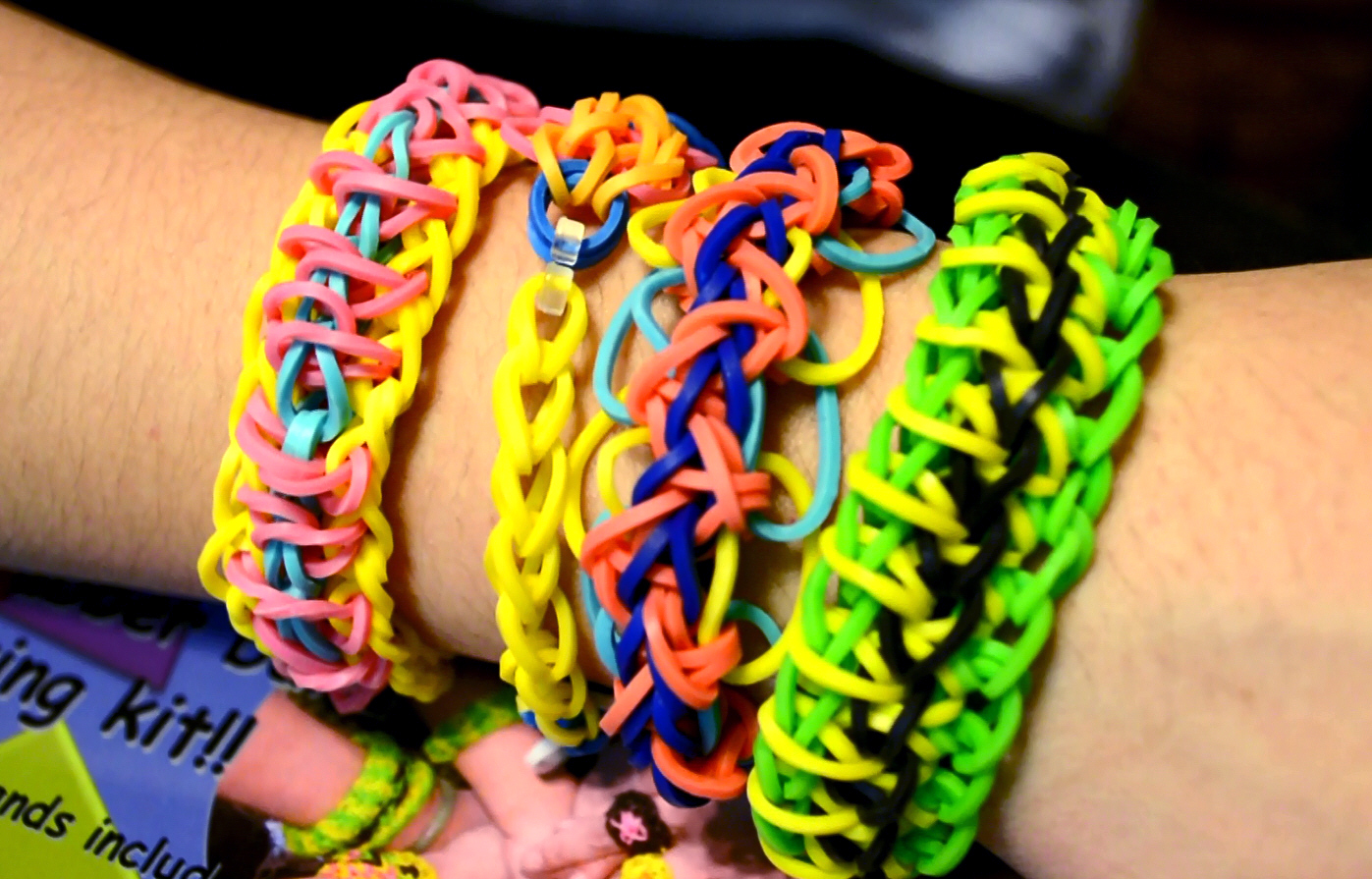 5 Easy Rainbow Loom Bracelet Designs without a Loom  DIY Rubber Band  Bracelets  YouTube