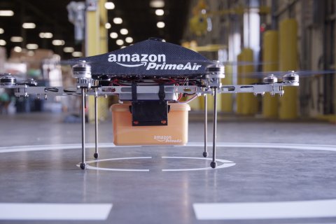 A remote aerial vehicle called Prime Air that Amazon hopes to develop to deliver goods to customers.