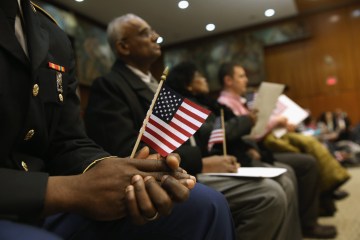 A naturalization ceremony on Feb.14, 2014 in the Brooklyn, N.Y.